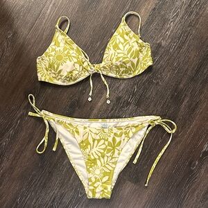 Floral Bikini Set with Tie Details